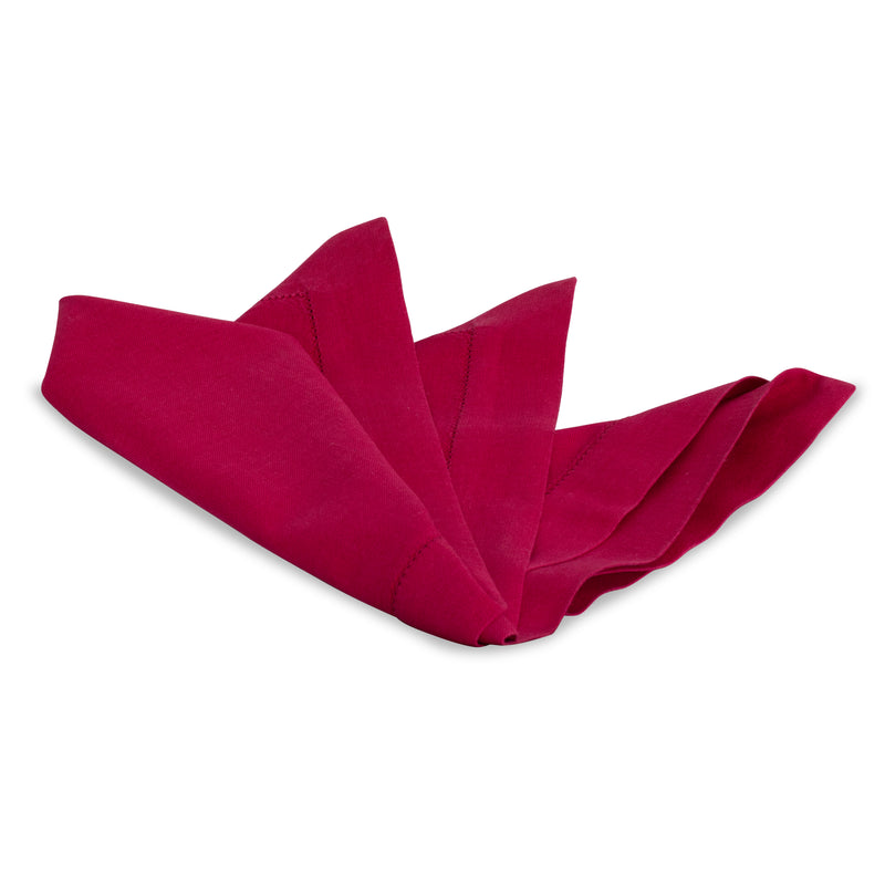 Hemstitched Fuchsia Dinner Napkin
