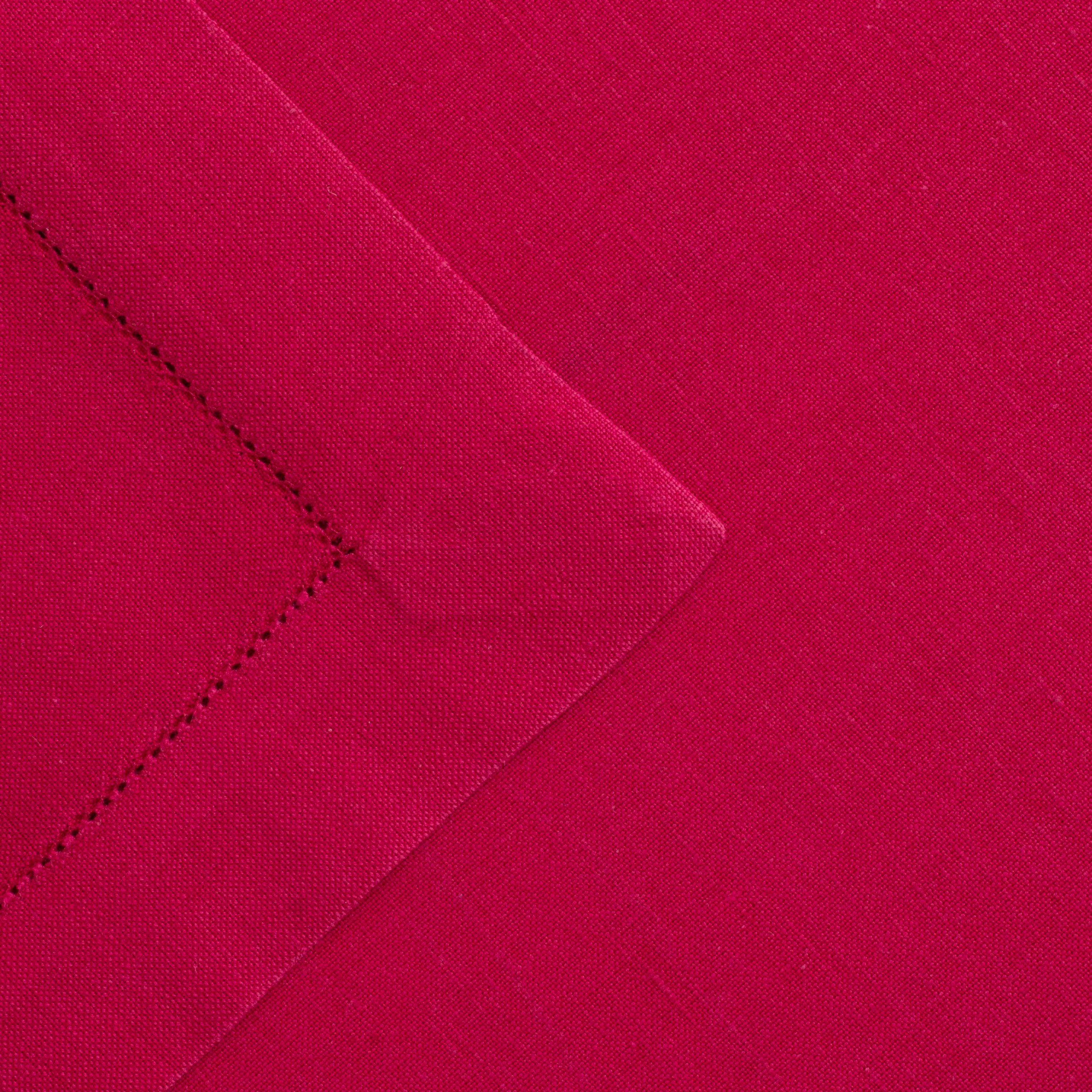 Hemstitched Fuchsia Dinner Napkin