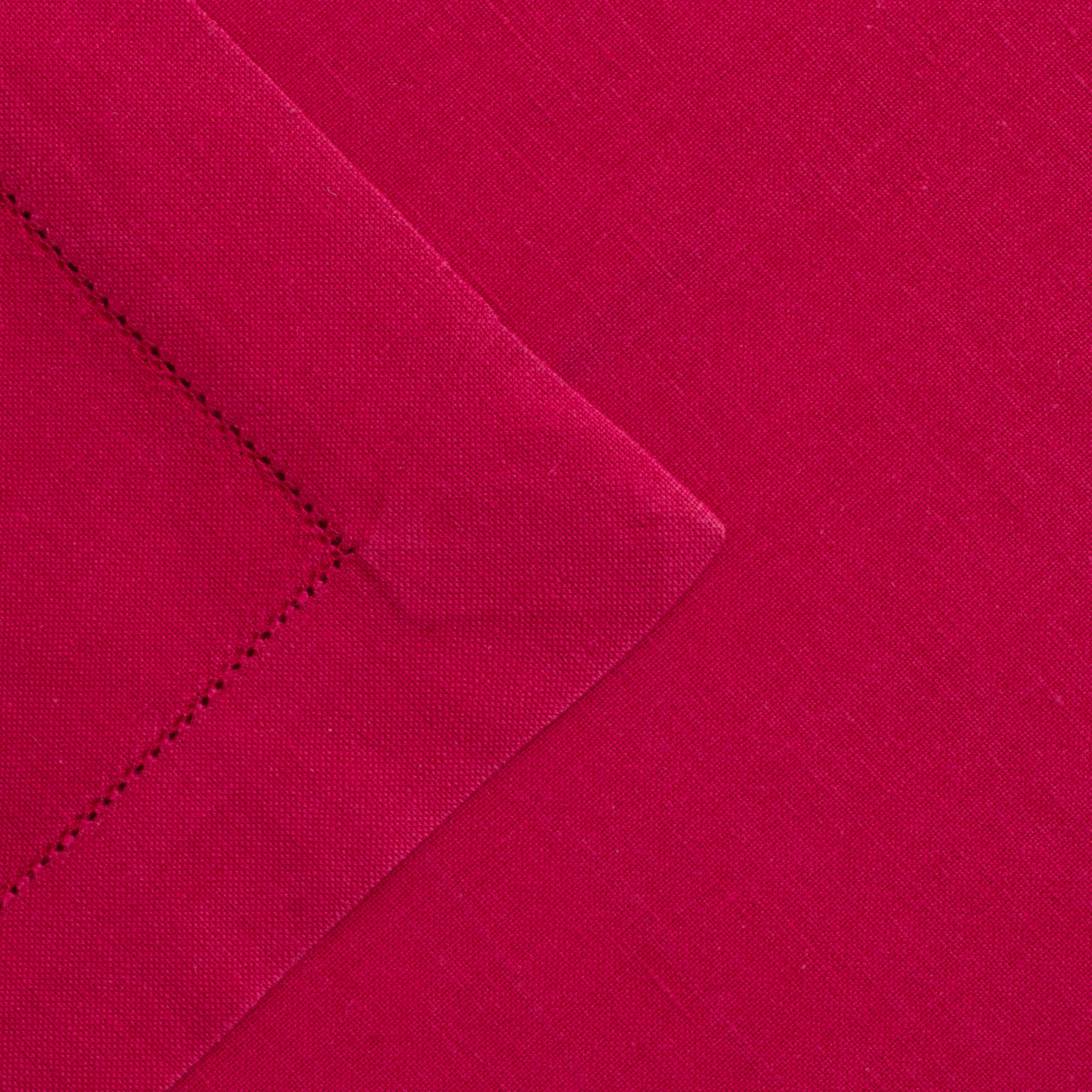 Hemstitched Fuchsia Dinner Napkin