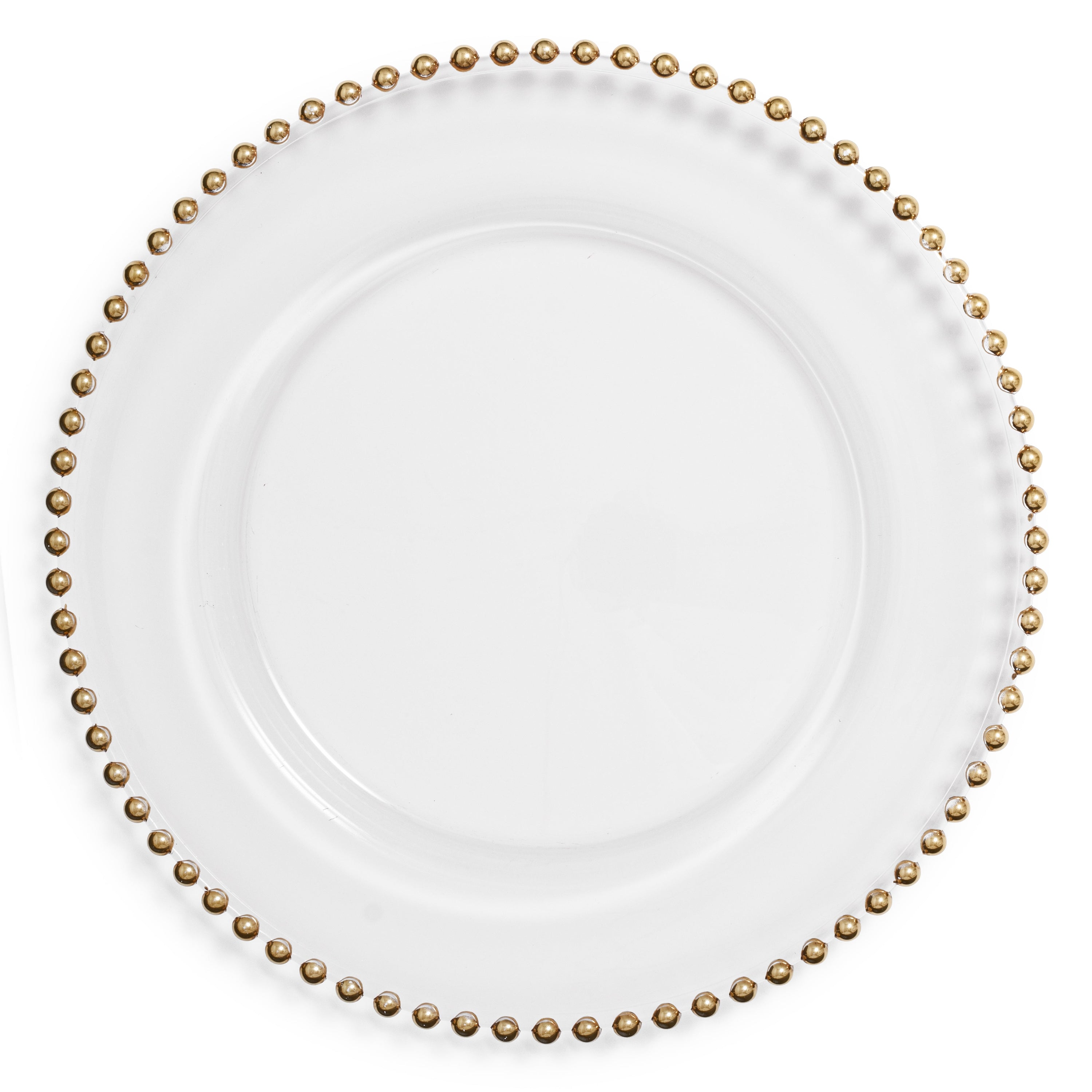 Beaded Clear Glass Charger