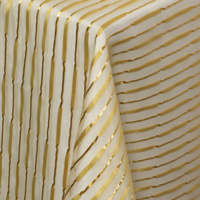 Gold Organza Sheer Stripe