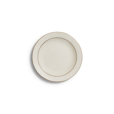 Ivory Gold Rim Bread & Butter 6"