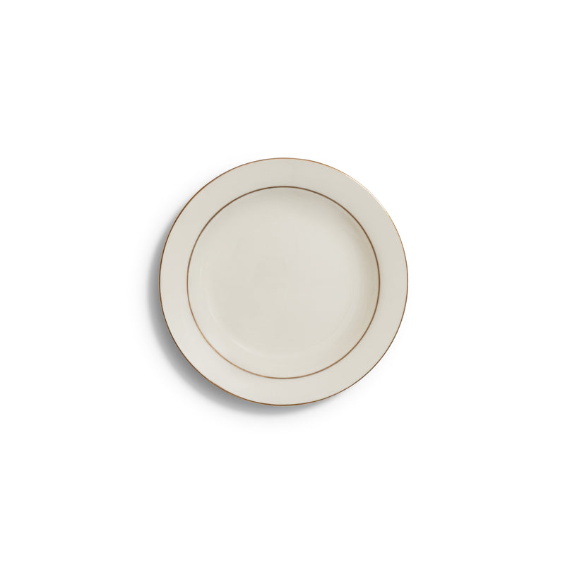 Ivory Gold Rim Bread & Butter 6"