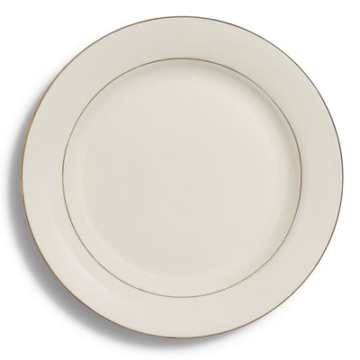 Ivory Gold Rim Charger 12"