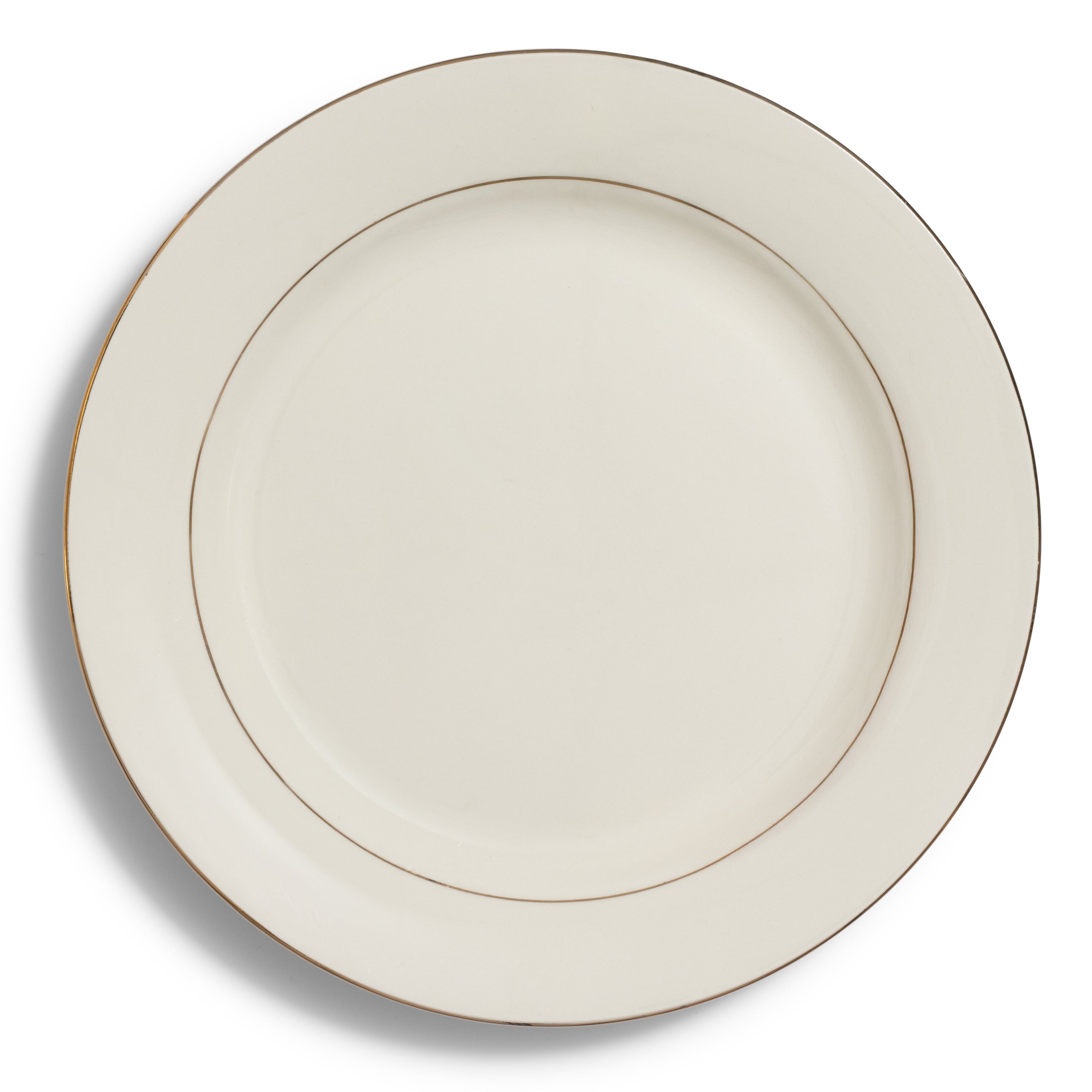 Ivory Gold Rim Charger 12"