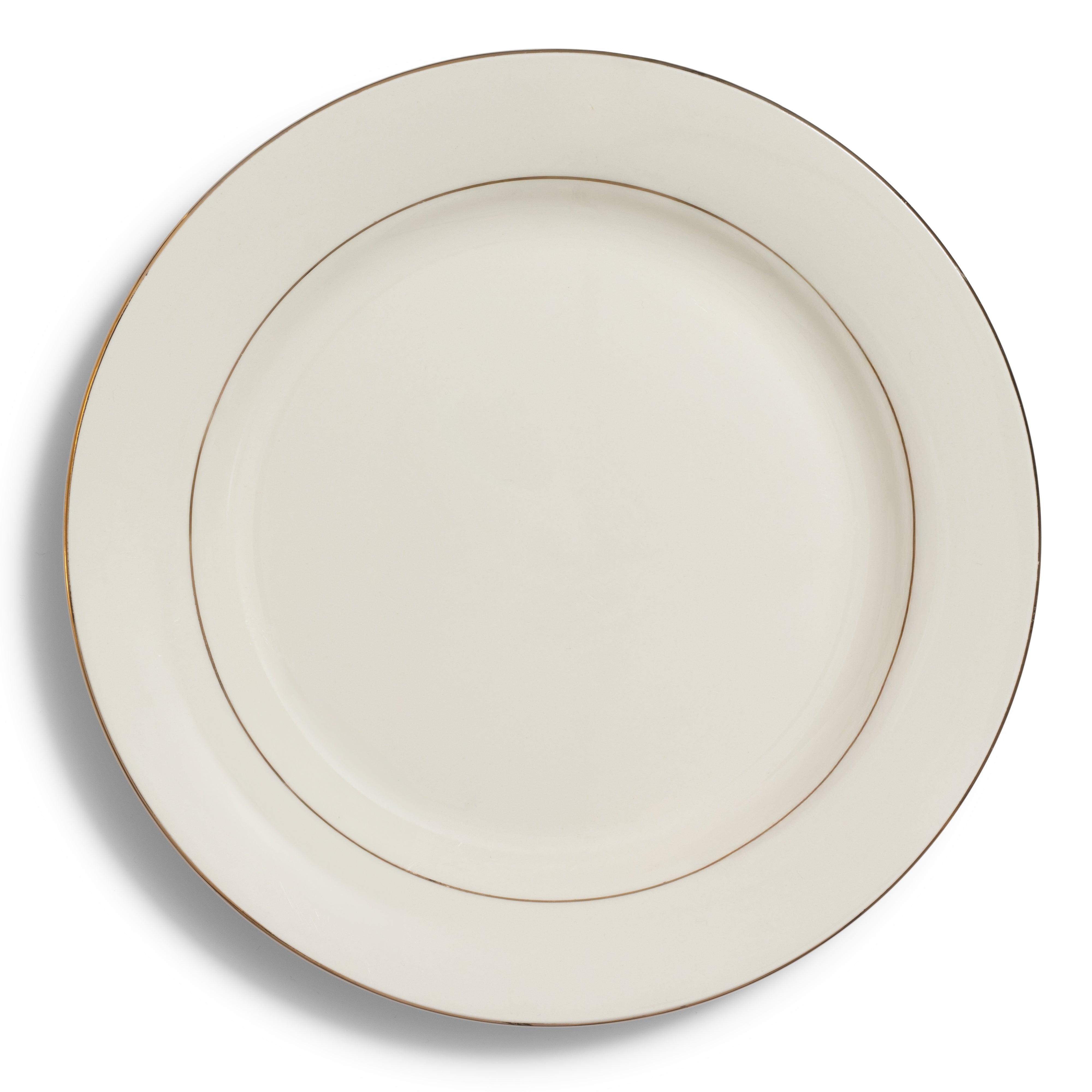 Ivory Gold Rim Charger 12"