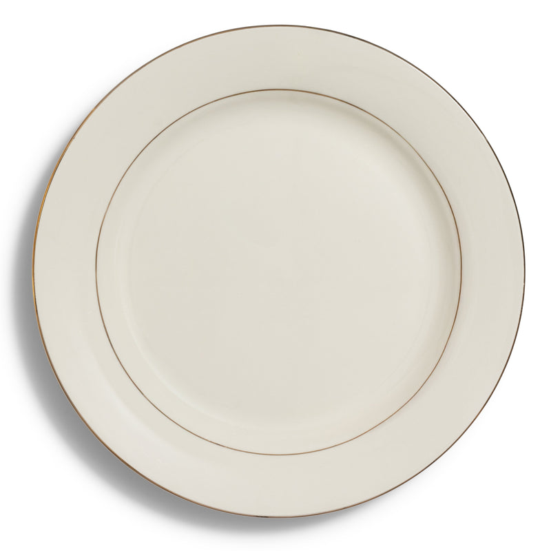Ivory Gold Rim Charger 12"