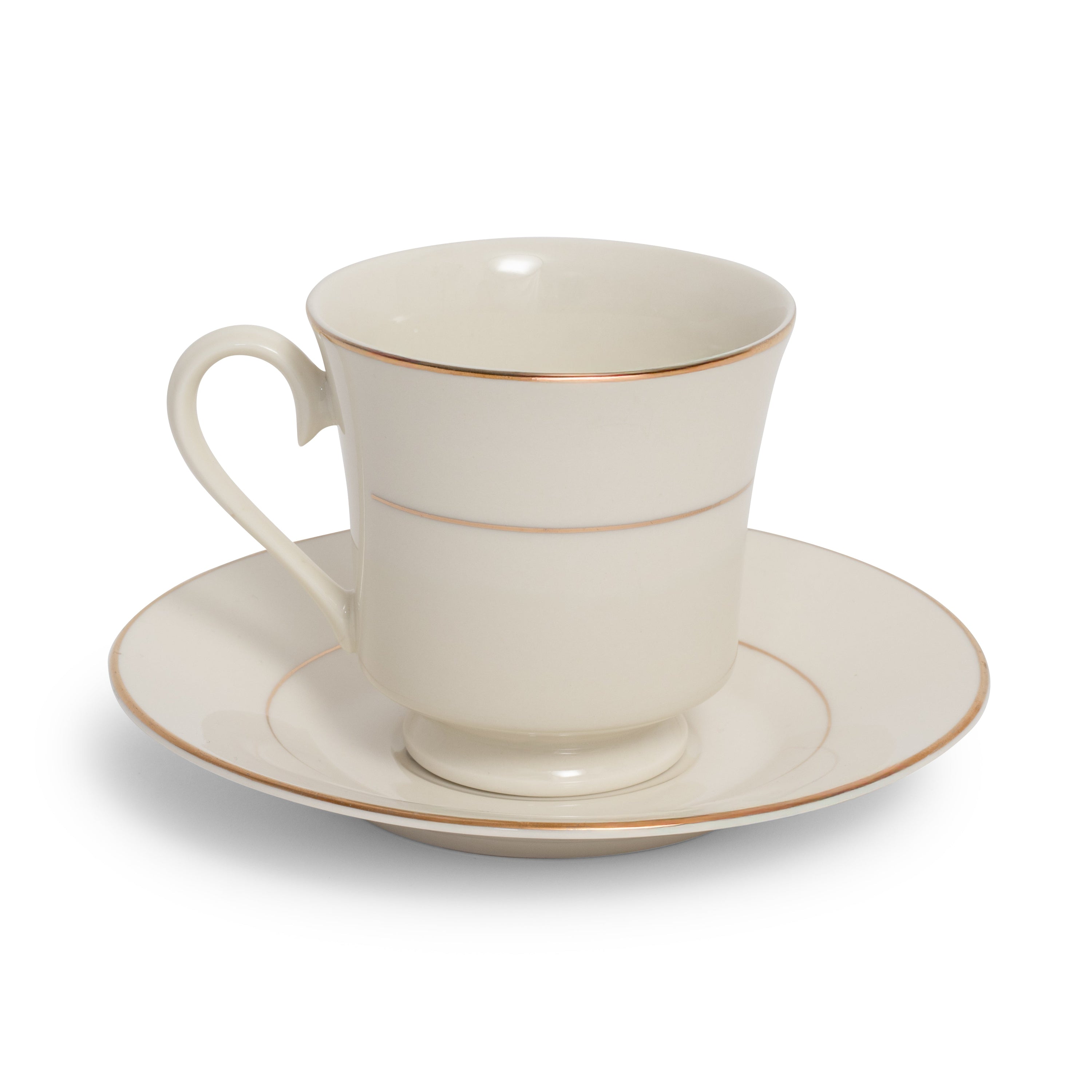 Ivory Gold Rim Cup/Saucer