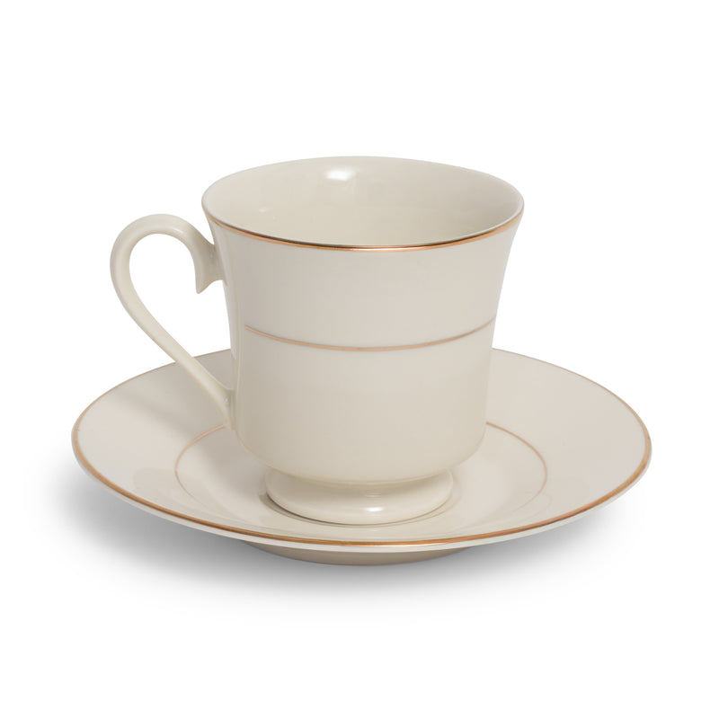 Ivory Gold Rim Cup/Saucer