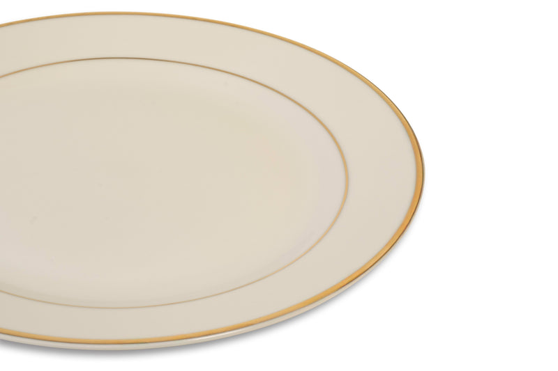 Ivory Gold Rim Bread & Butter 6"
