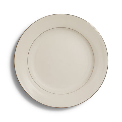 Ivory Gold Rim Dinner 10"