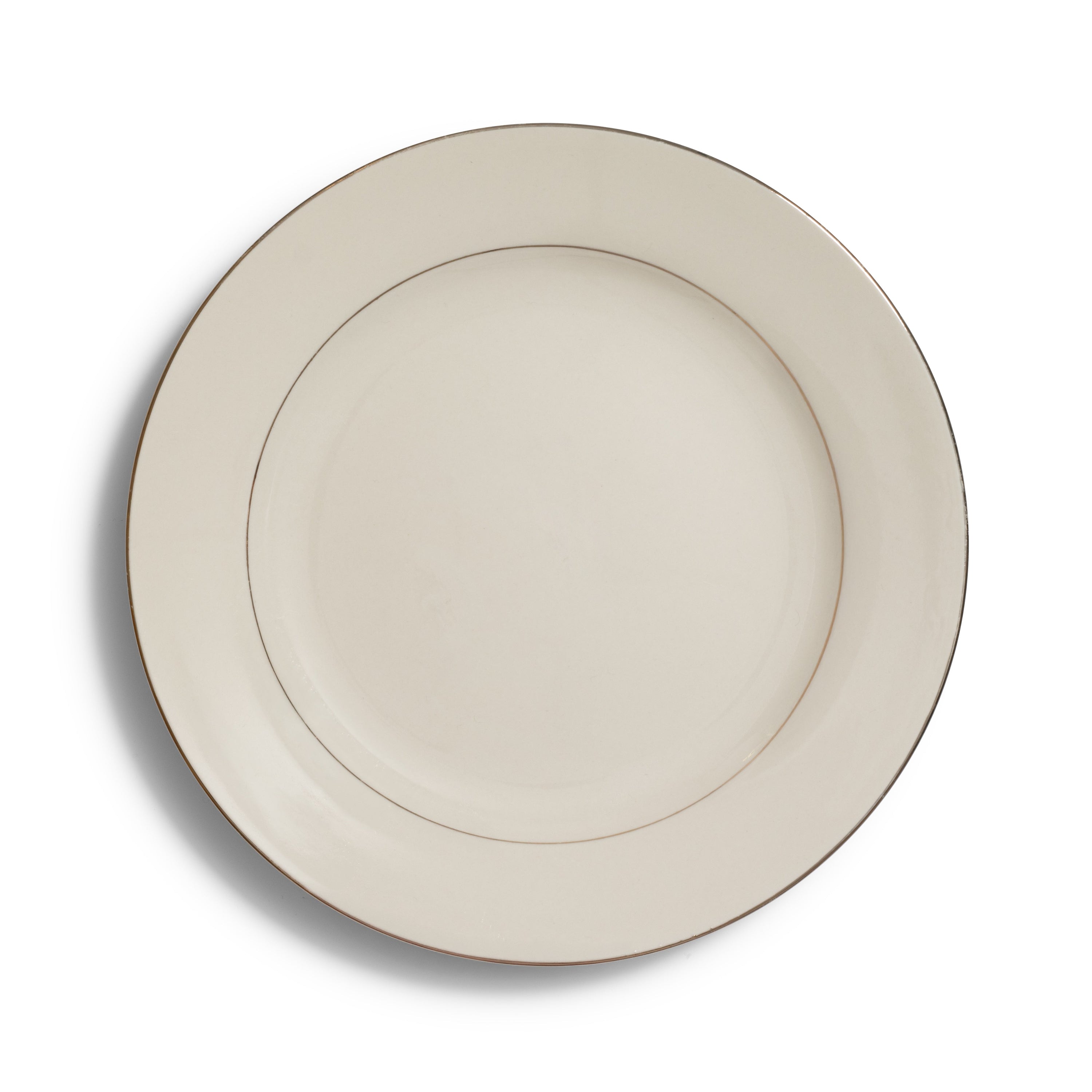 Ivory Gold Rim Dinner 10"