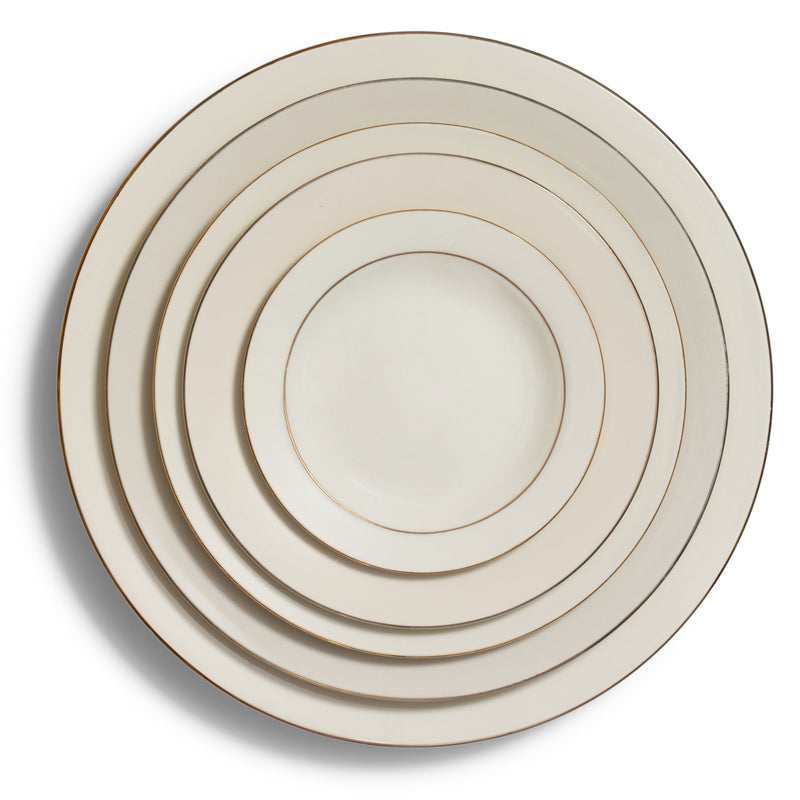 Ivory Gold Rim Luncheon 9"