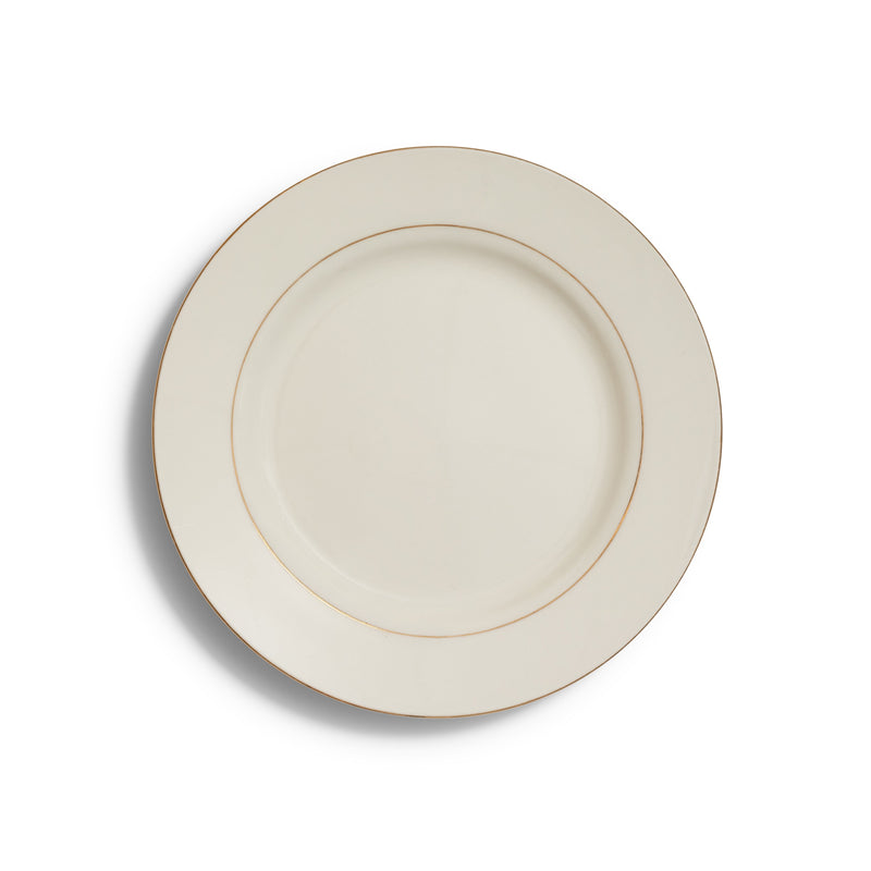 Ivory Gold Rim Luncheon 9"