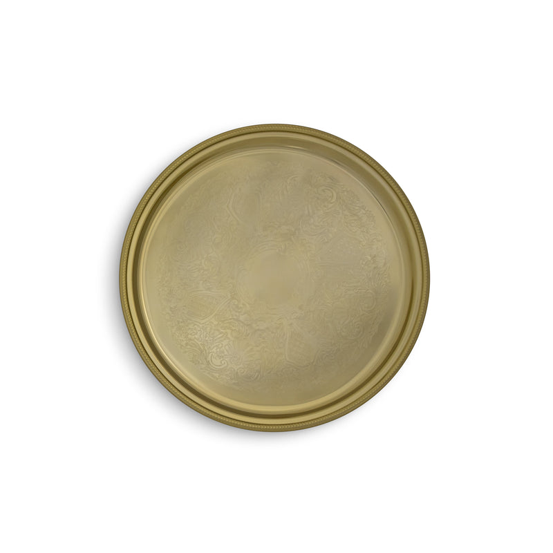 Gold Round Tray 14"