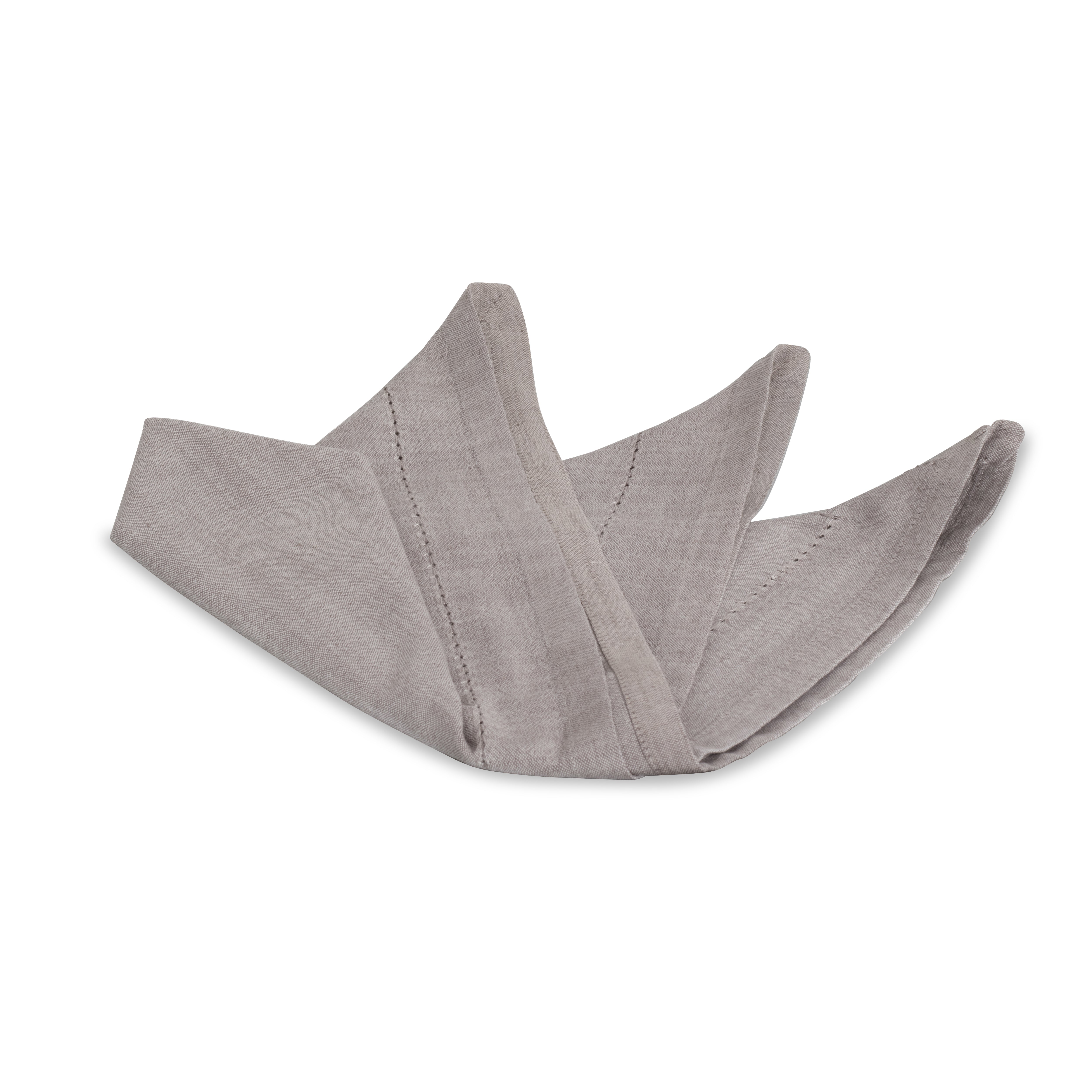 Hemstitched Gray Dinner Napkin