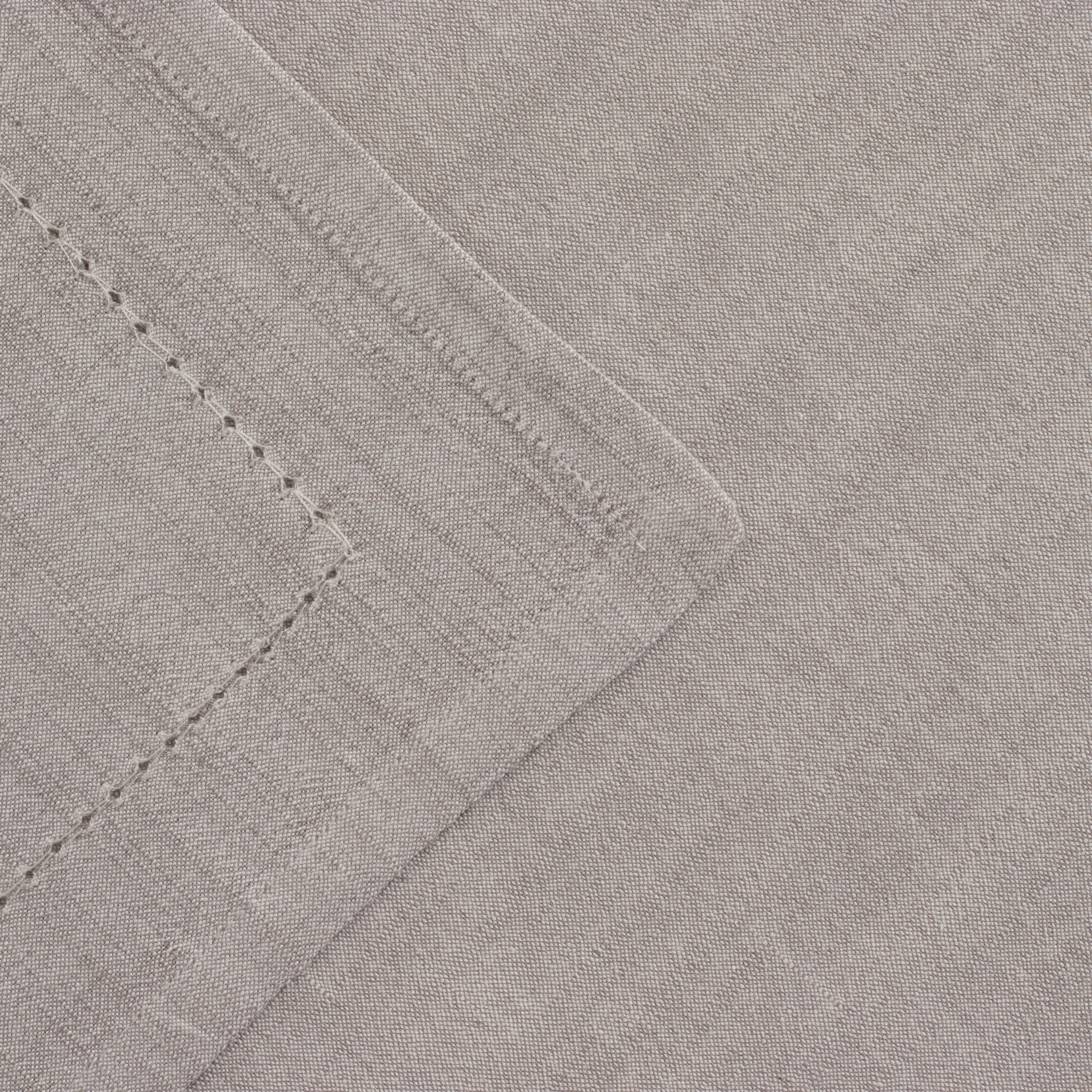 Hemstitched Gray Dinner Napkin
