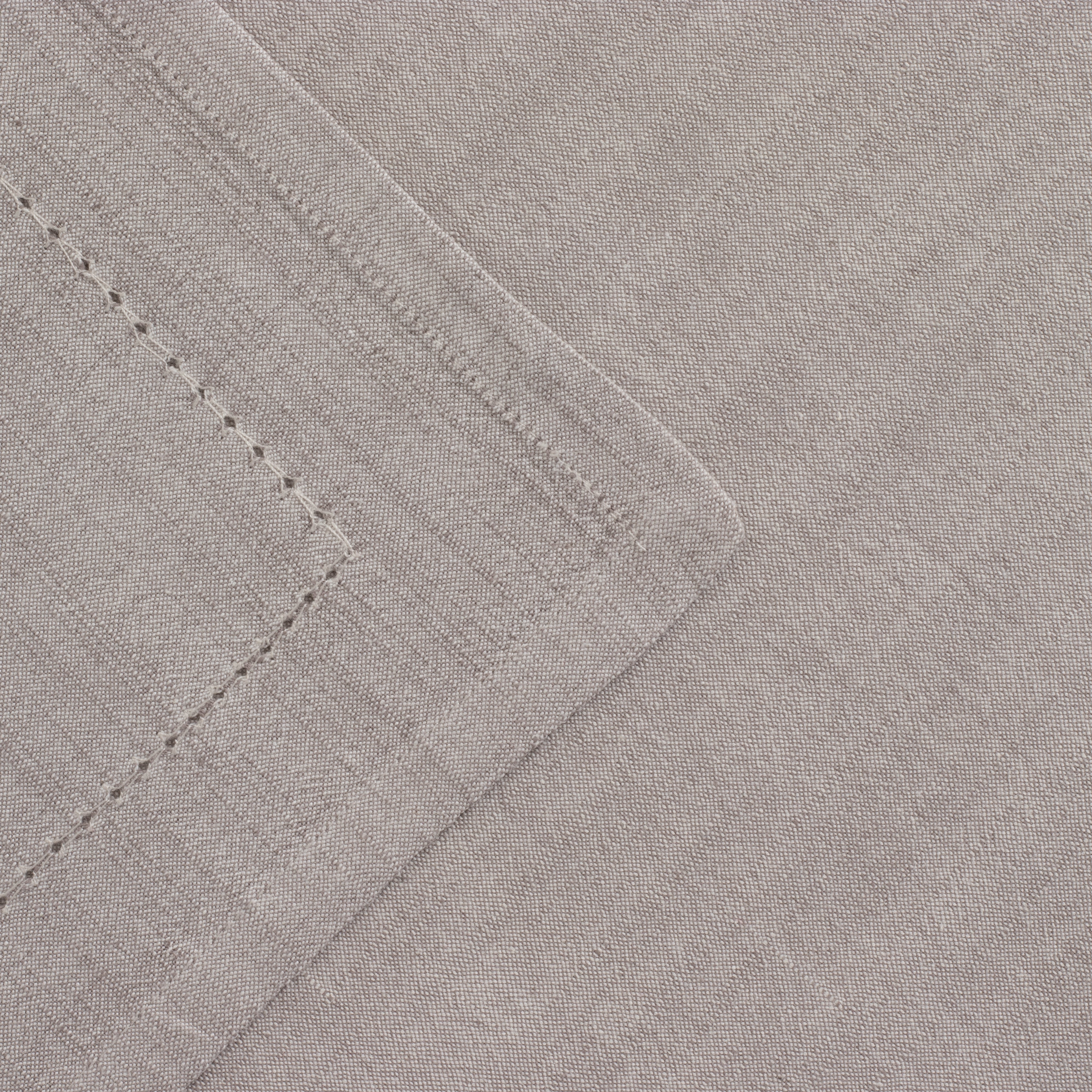 Hemstitched Gray Dinner Napkin