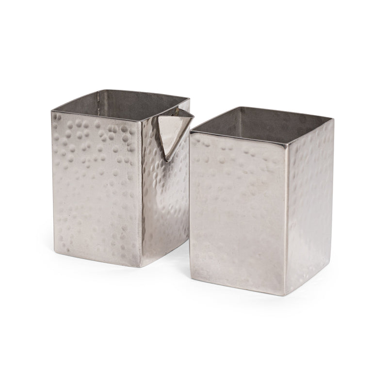 Hammered Creamer & Sugar Set