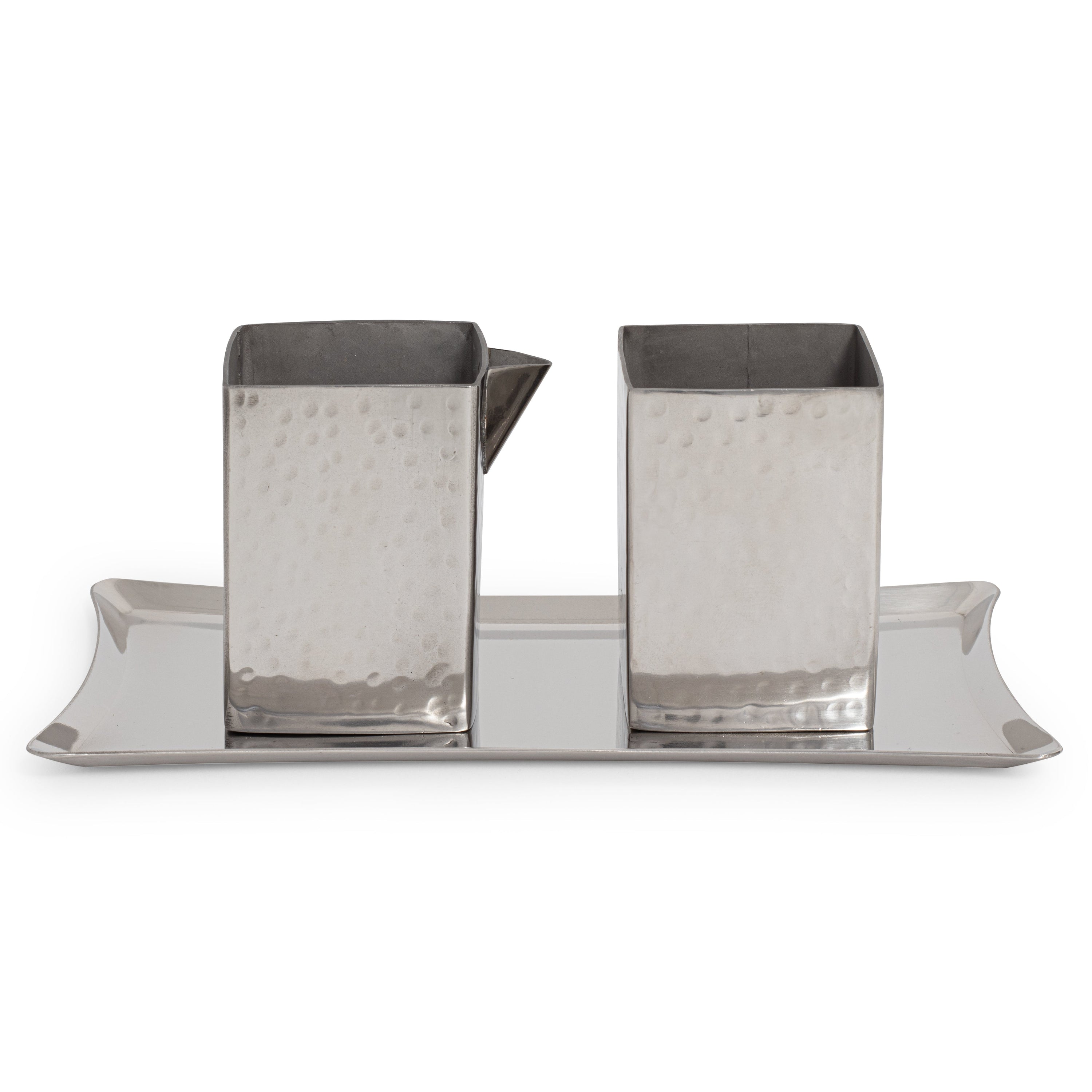 Hammered Creamer & Sugar Tray
