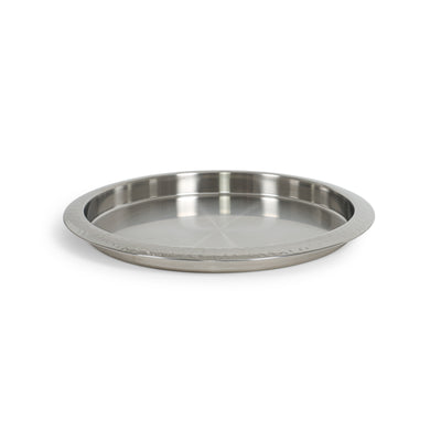 Hammered Edge Stainless Steel Round Galley Tray 14"