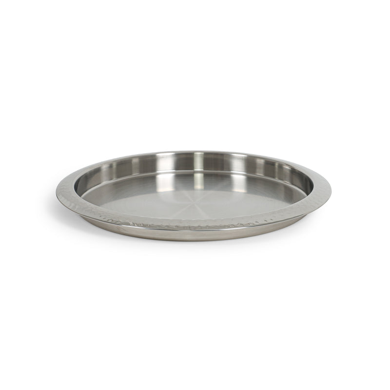 Hammered Edge Stainless Steel Round Galley Tray 14"