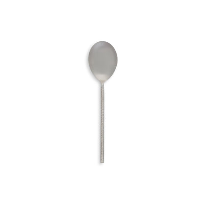 Hammered Stainless Steel Long Handled Spoon 10.25"