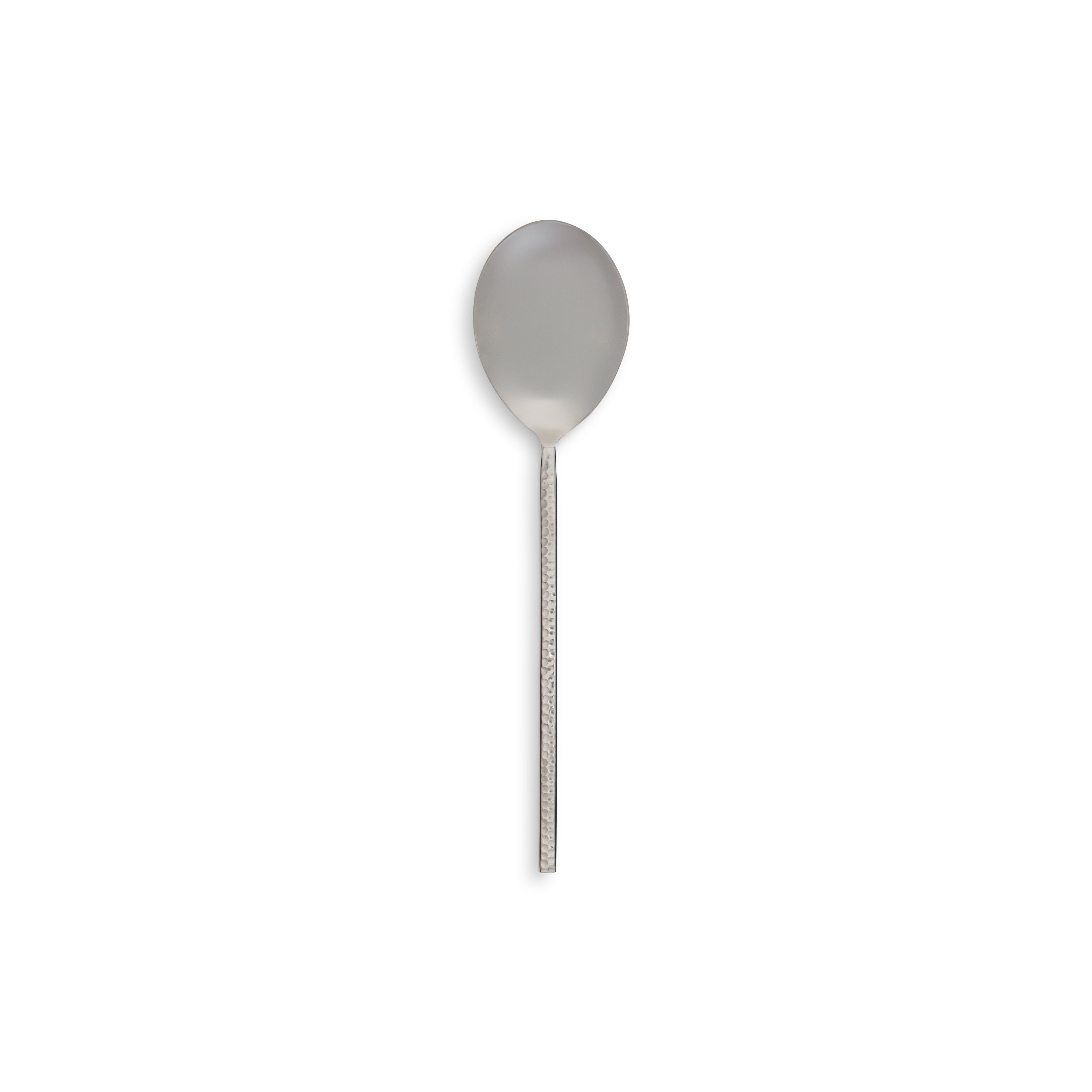 Hammered Stainless Steel Long Handled Spoon 10.25"