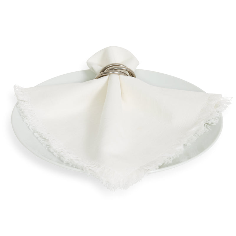 Ivory Fringe Napkin