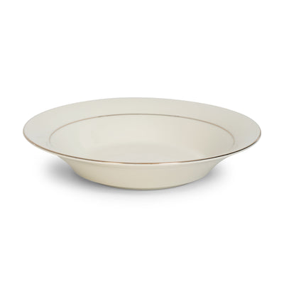 Ivory Gold Rim Soup Bowl 8"