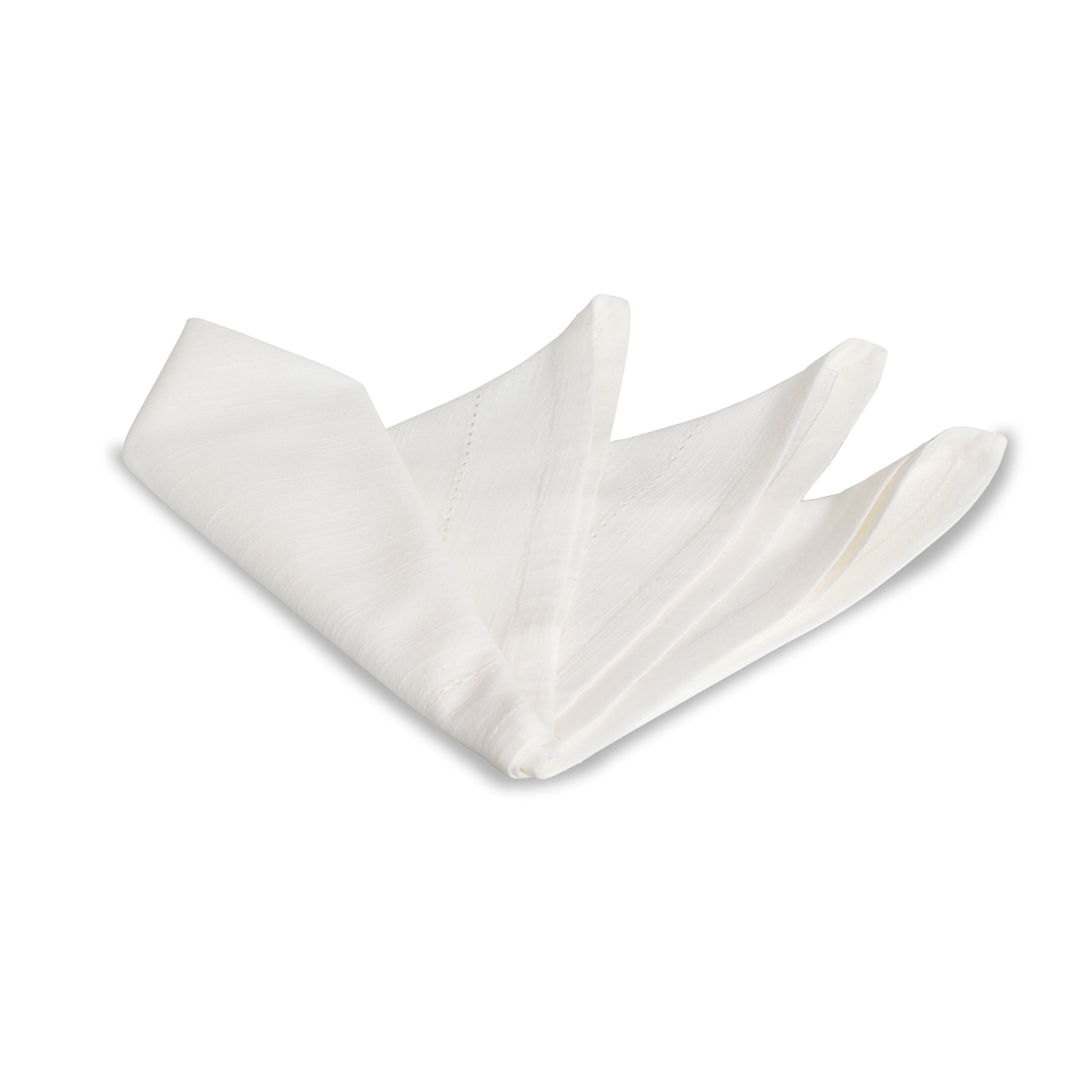 Hemstitched Ivory Dinner Napkin