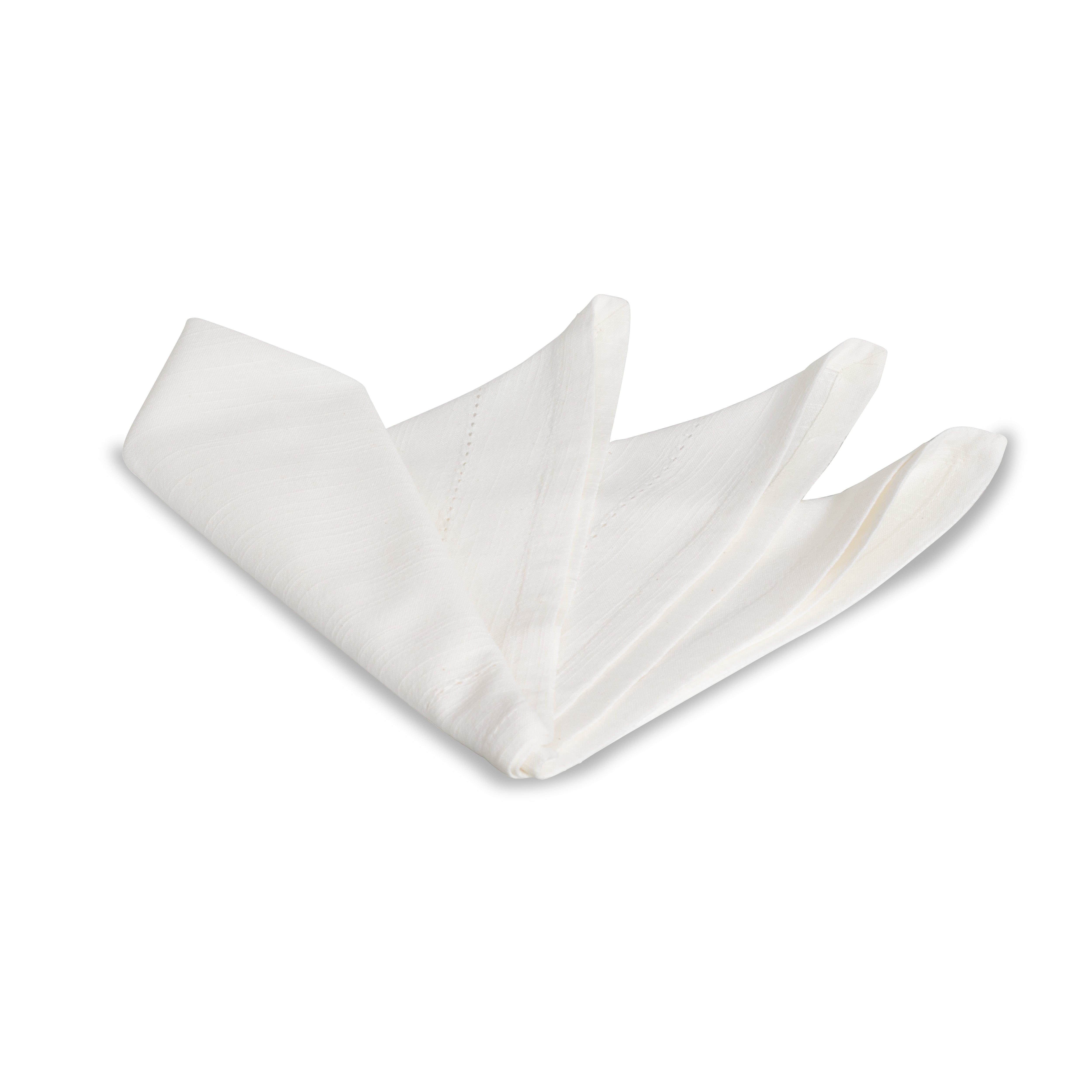 Hemstitched Ivory Dinner Napkin
