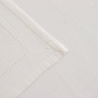 Hemstitched Ivory Dinner Napkin