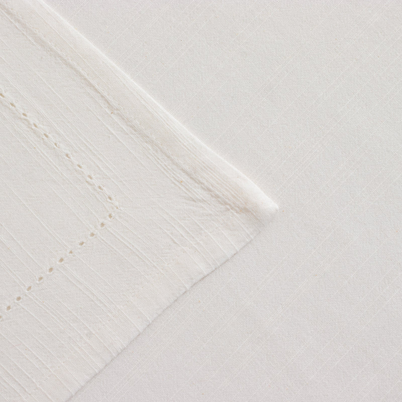 Hemstitched Ivory Dinner Napkin