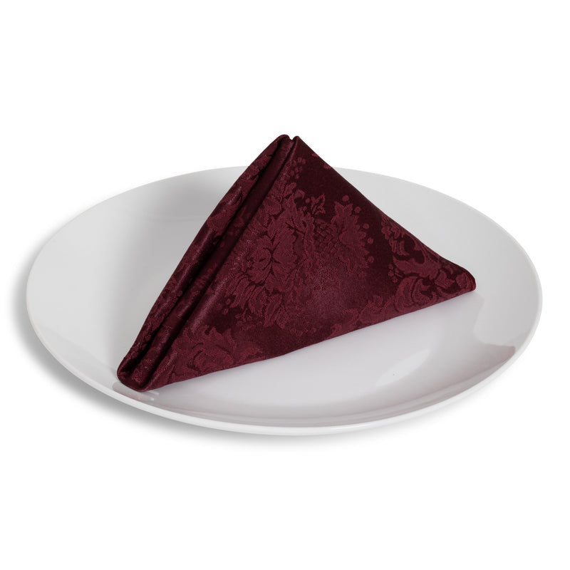 Kensington Burgundy Damask Napkin