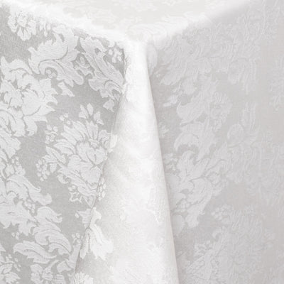 Kensington White Damask