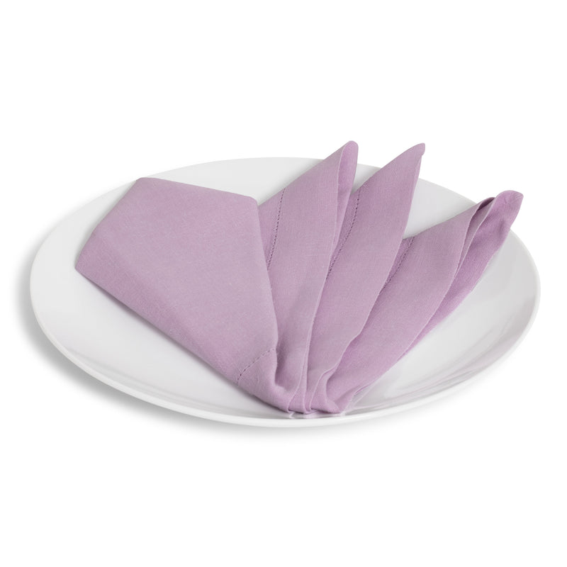 Hemstitched Lavender Dinner Napkin