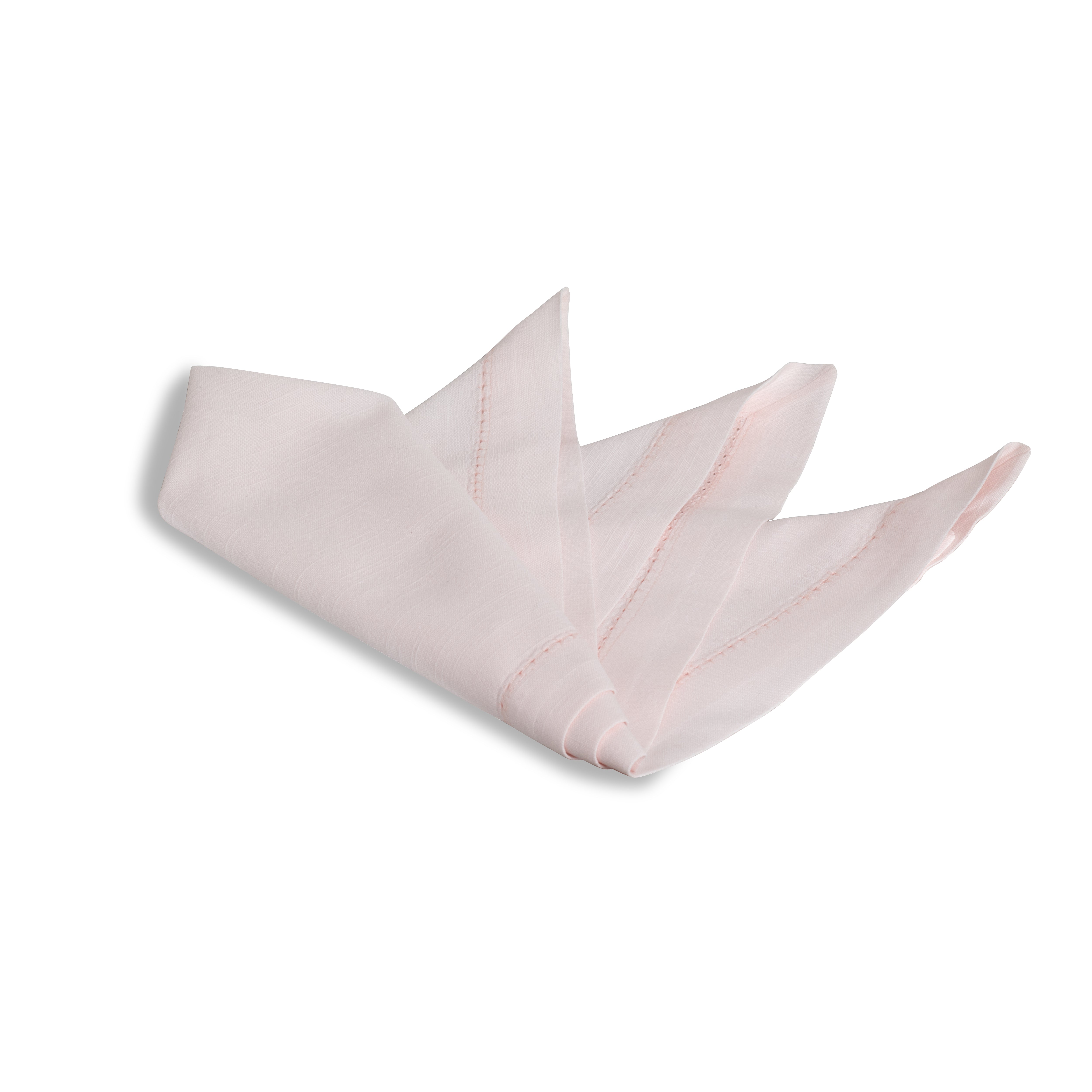 Hemstitched Light Pink Dinner Napkin