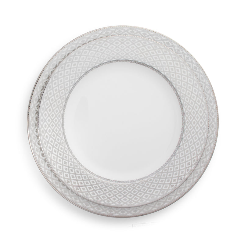 Marcella Platinum Charger 12"