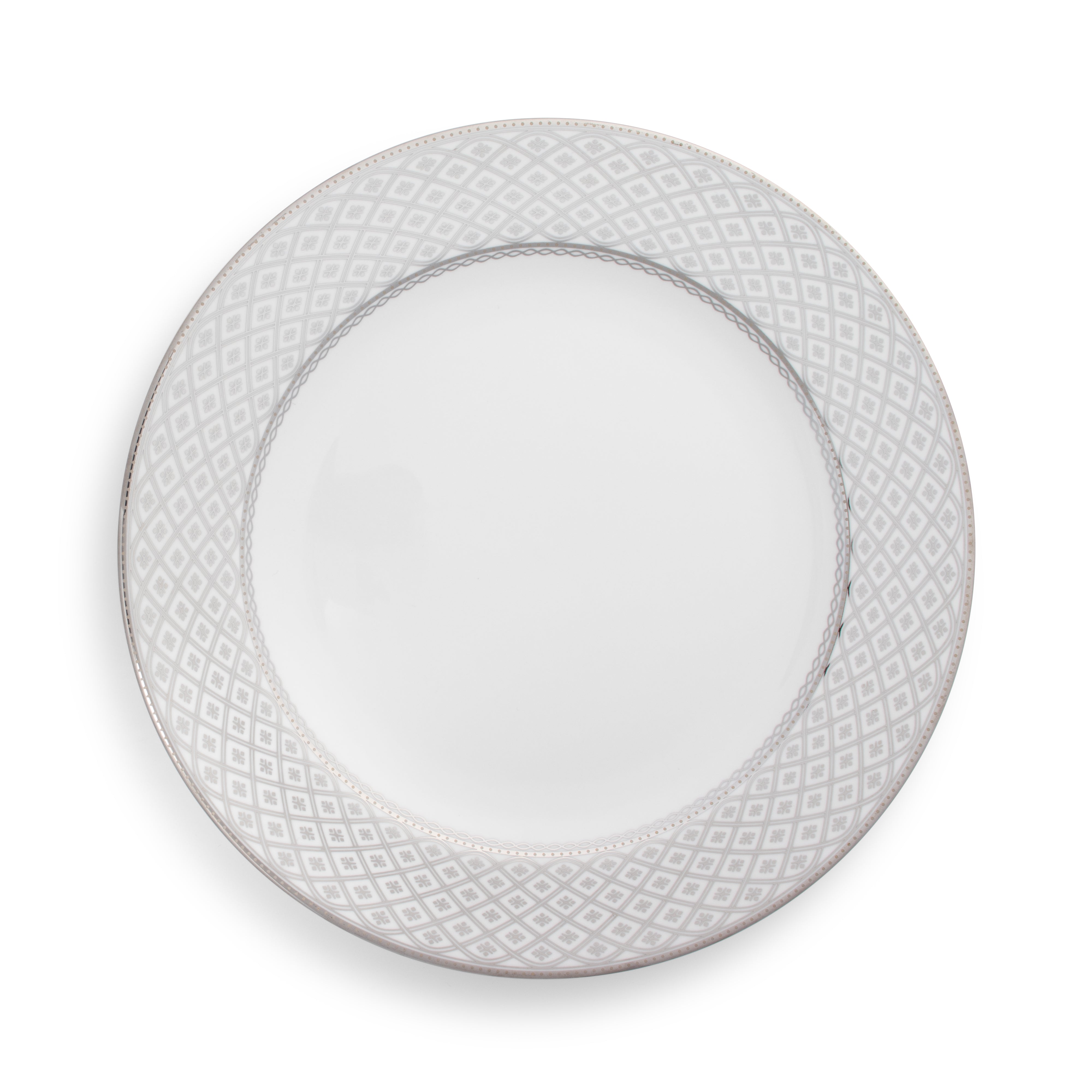 Marcella Platinum Charger 12"