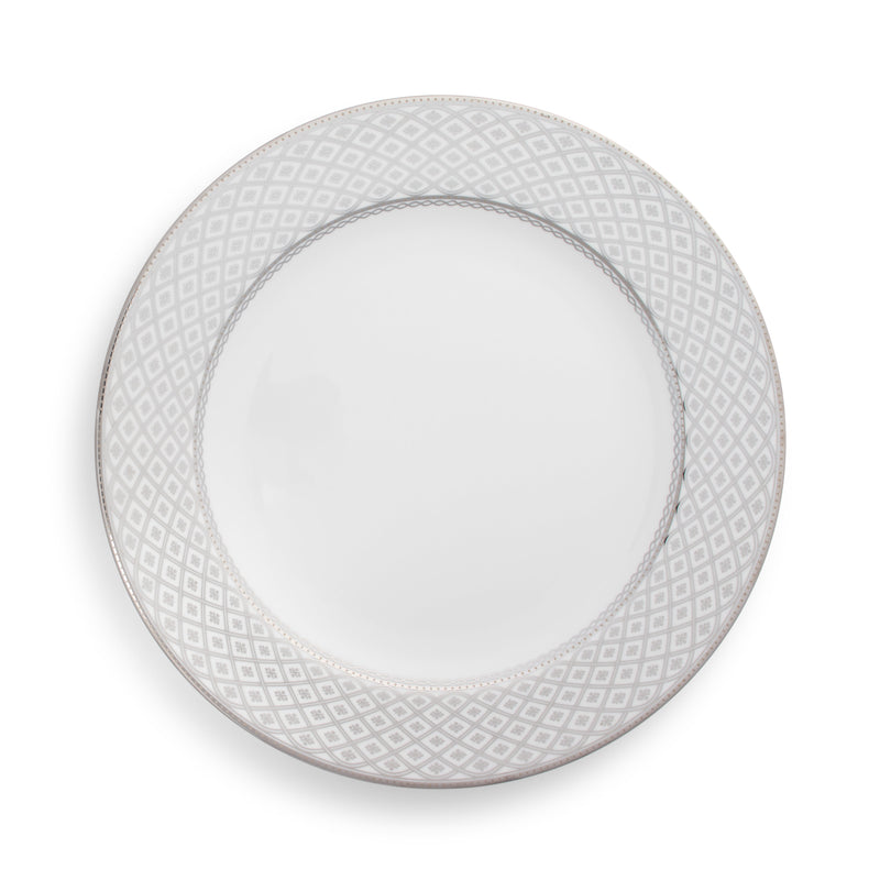 Marcella Platinum Charger 12"