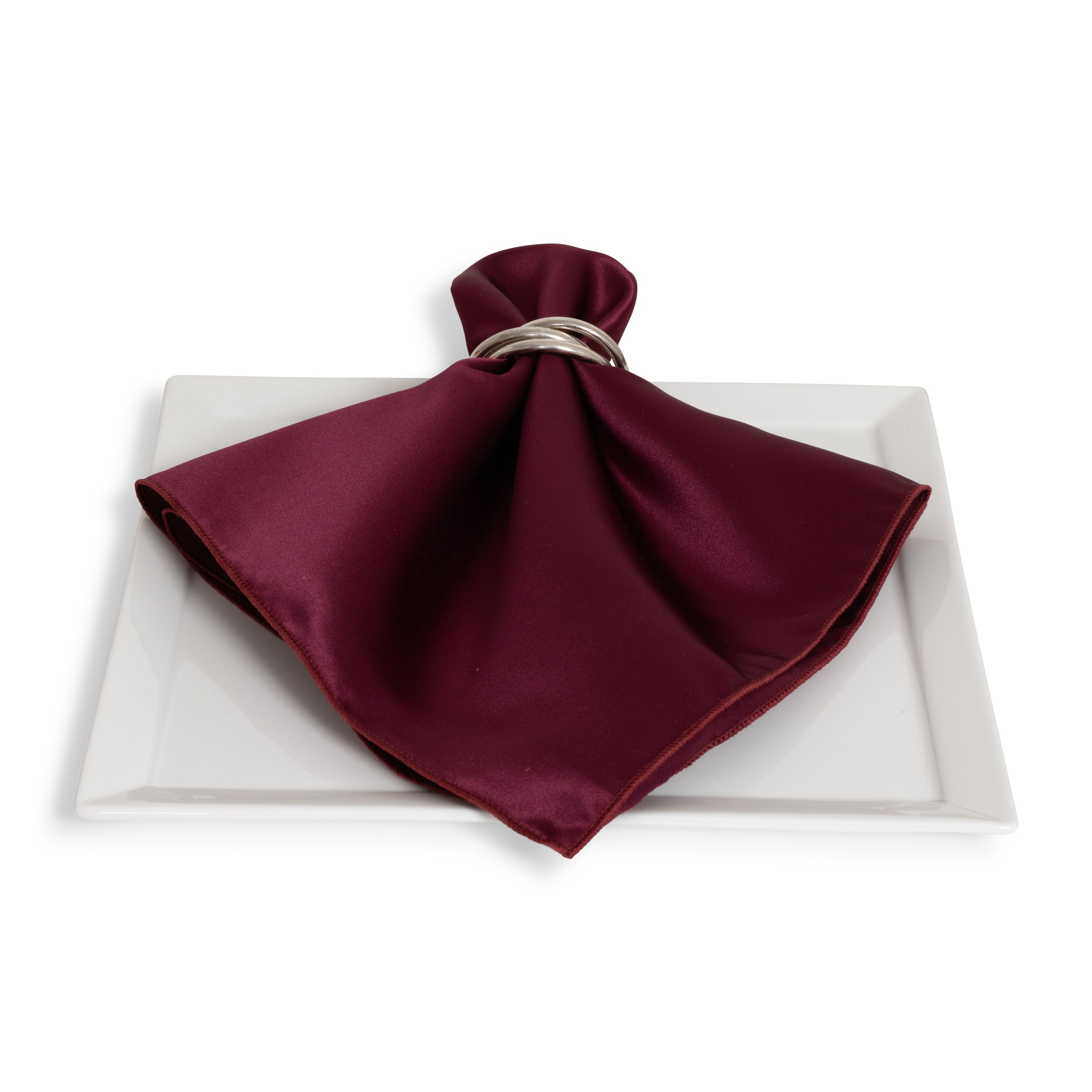 Matte Satin Burgundy Napkin
