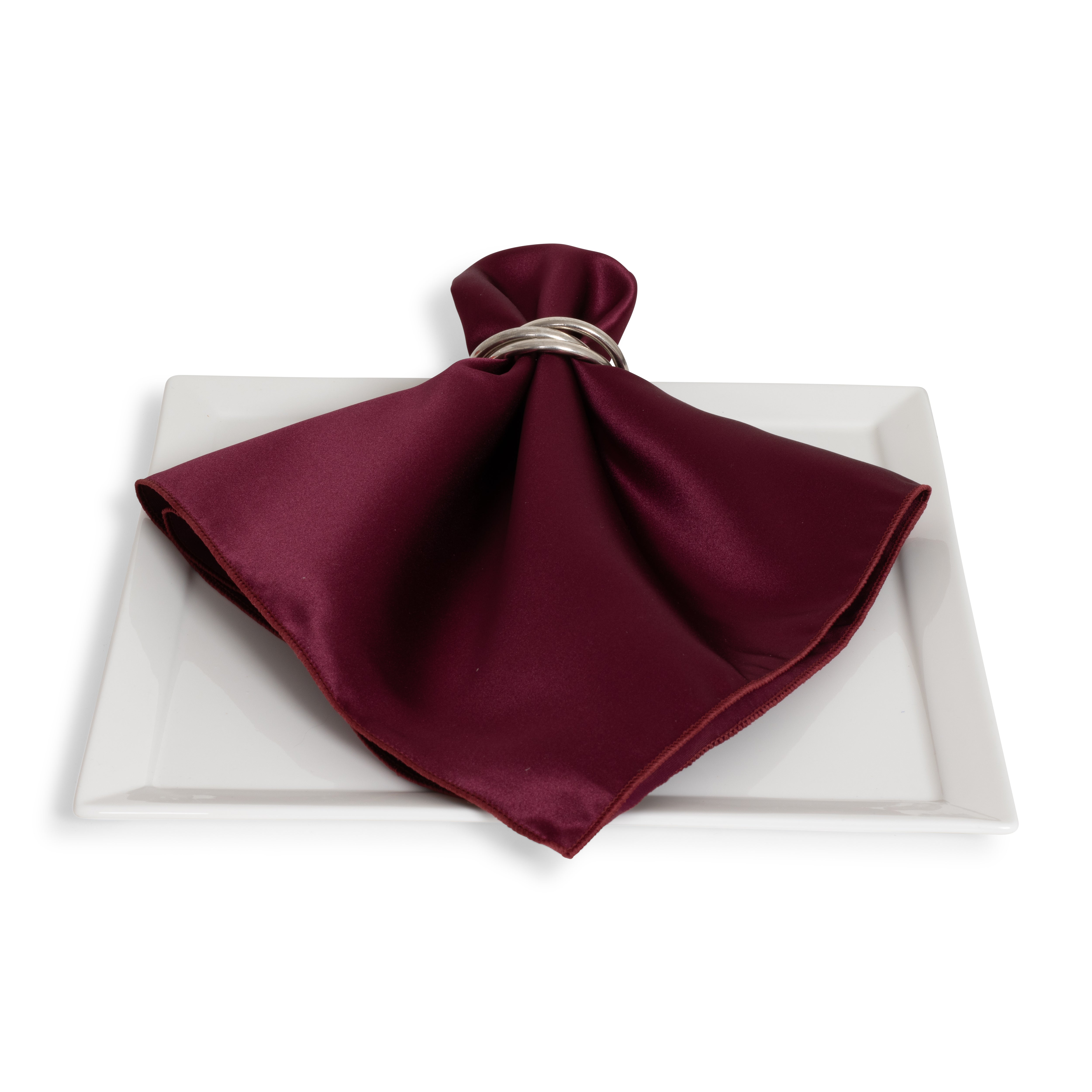 Matte Satin Burgundy Napkin
