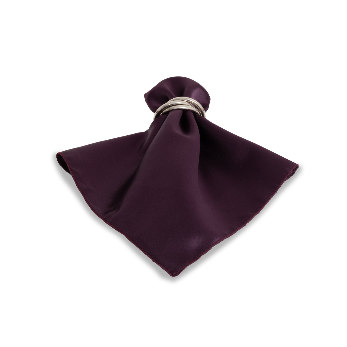 Matte Satin Eggplant Napkin