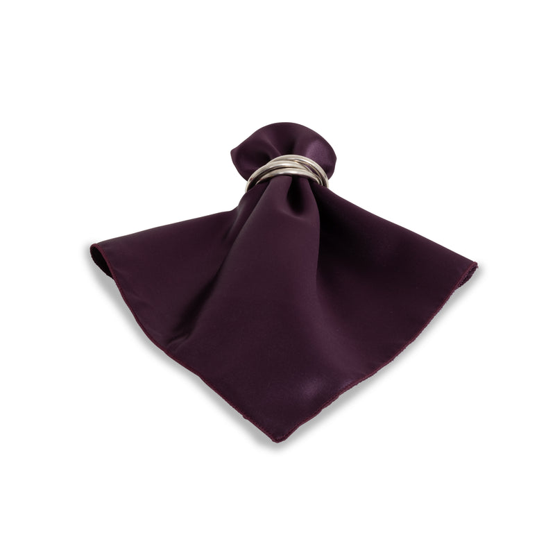 Matte Satin Eggplant Napkin