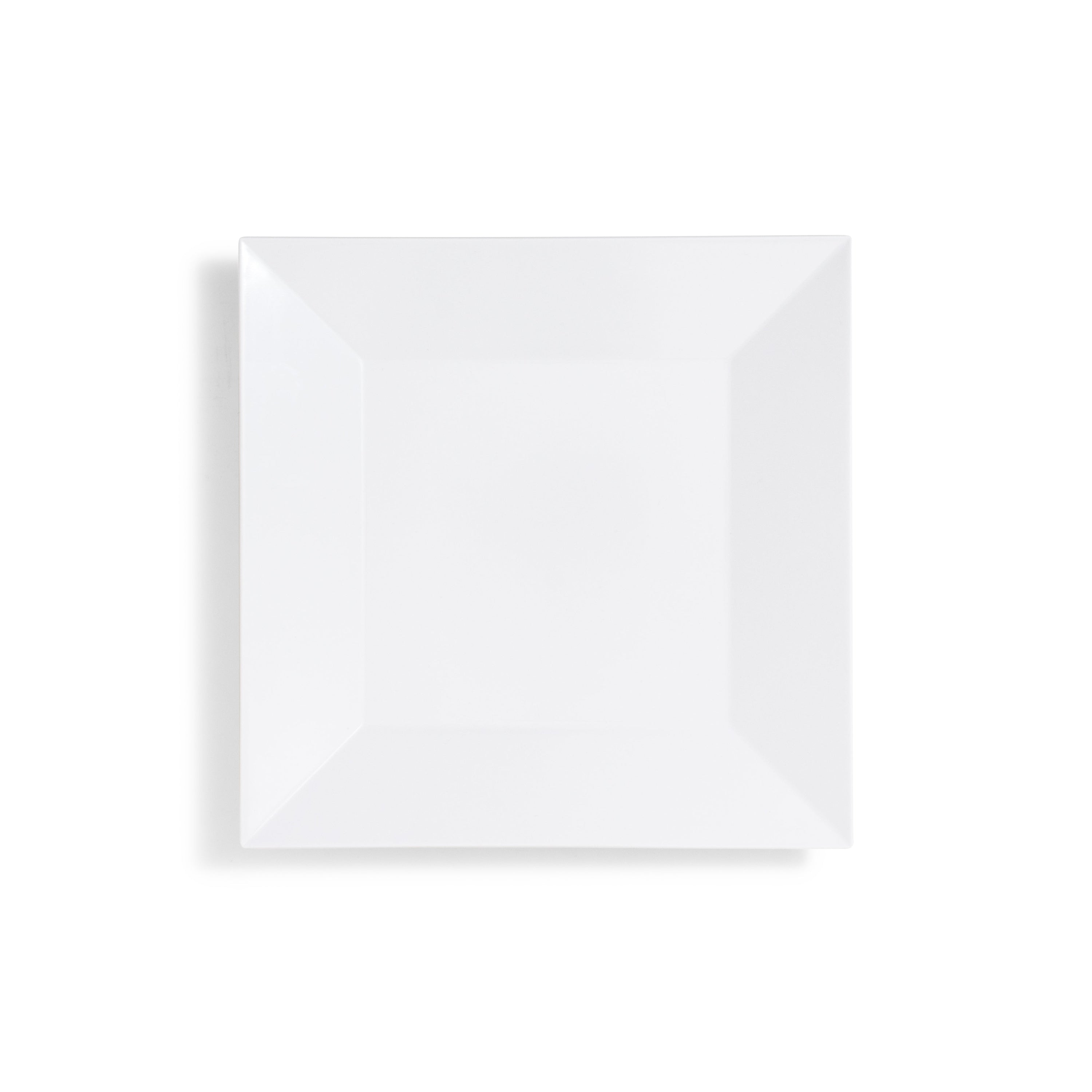 Melamine White Rim Square Platter