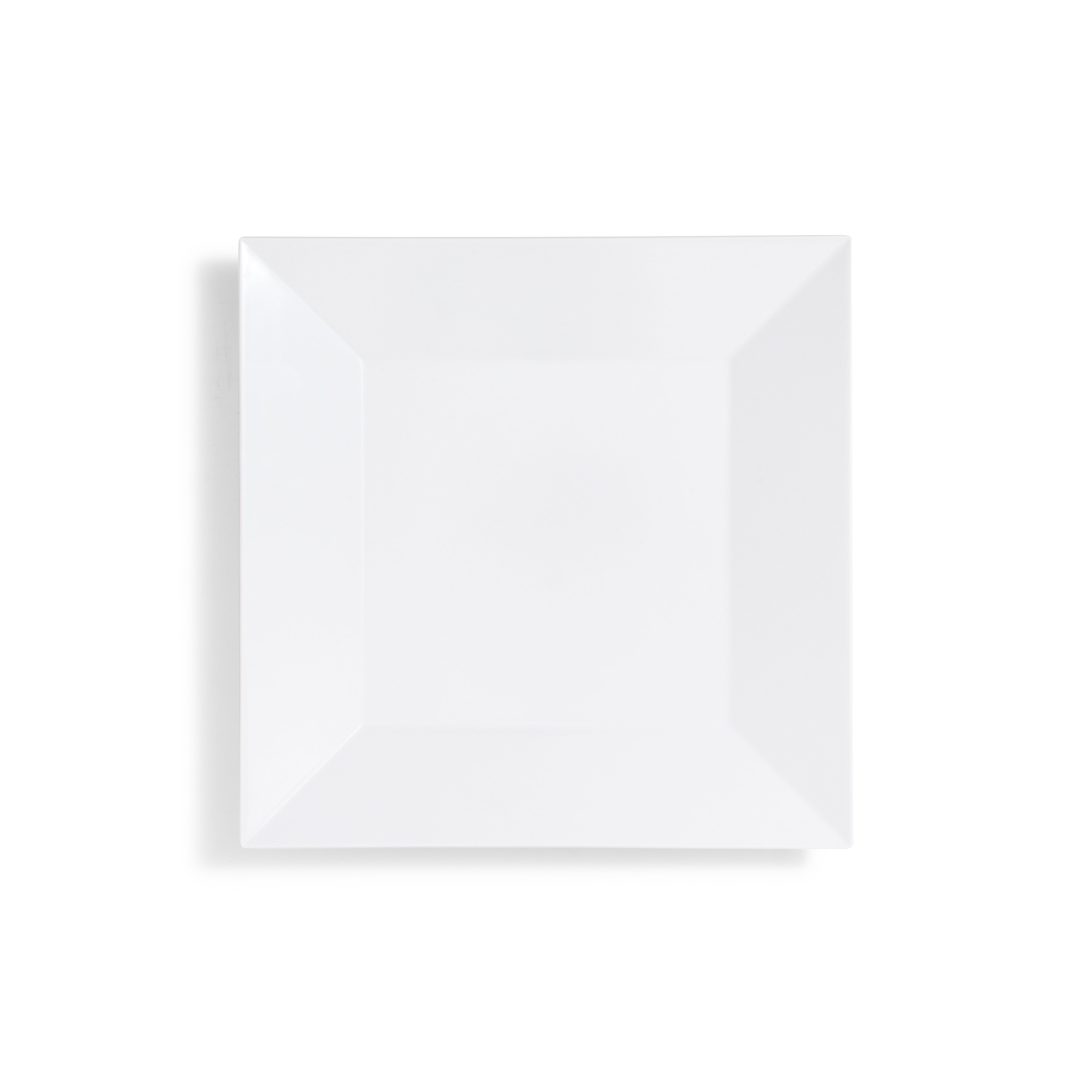 Melamine White Rim Square Platter