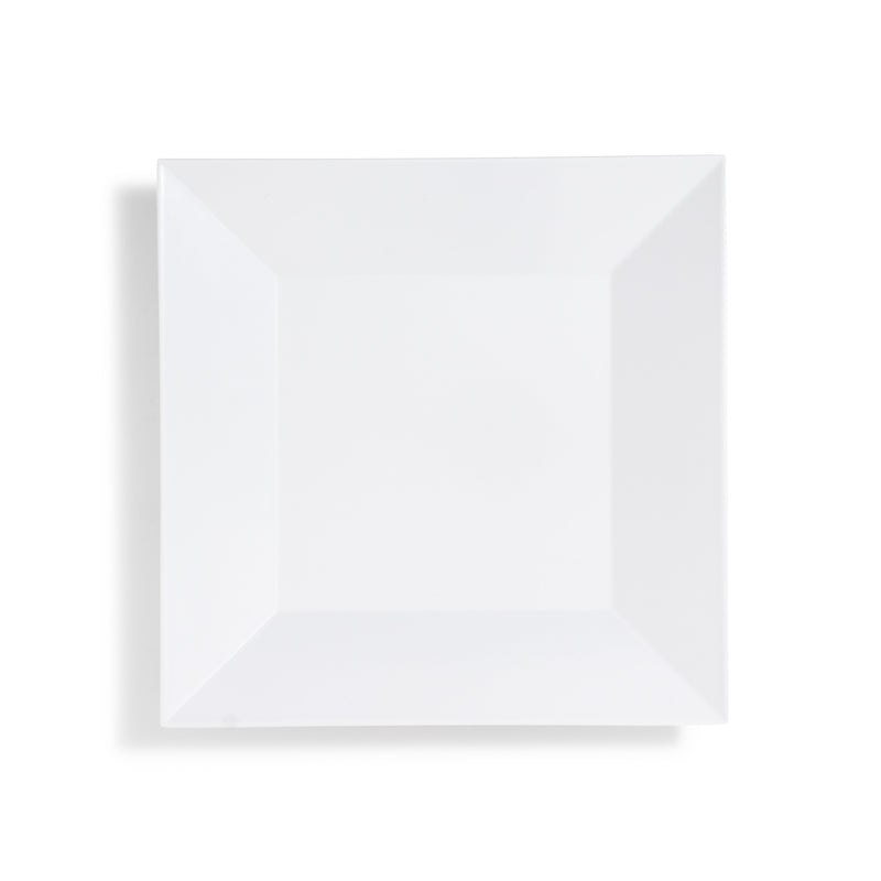 Melamine White Rim Square Platter