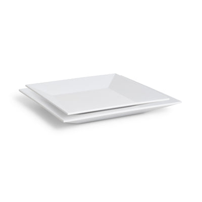 Melamine White Rim Square Platter