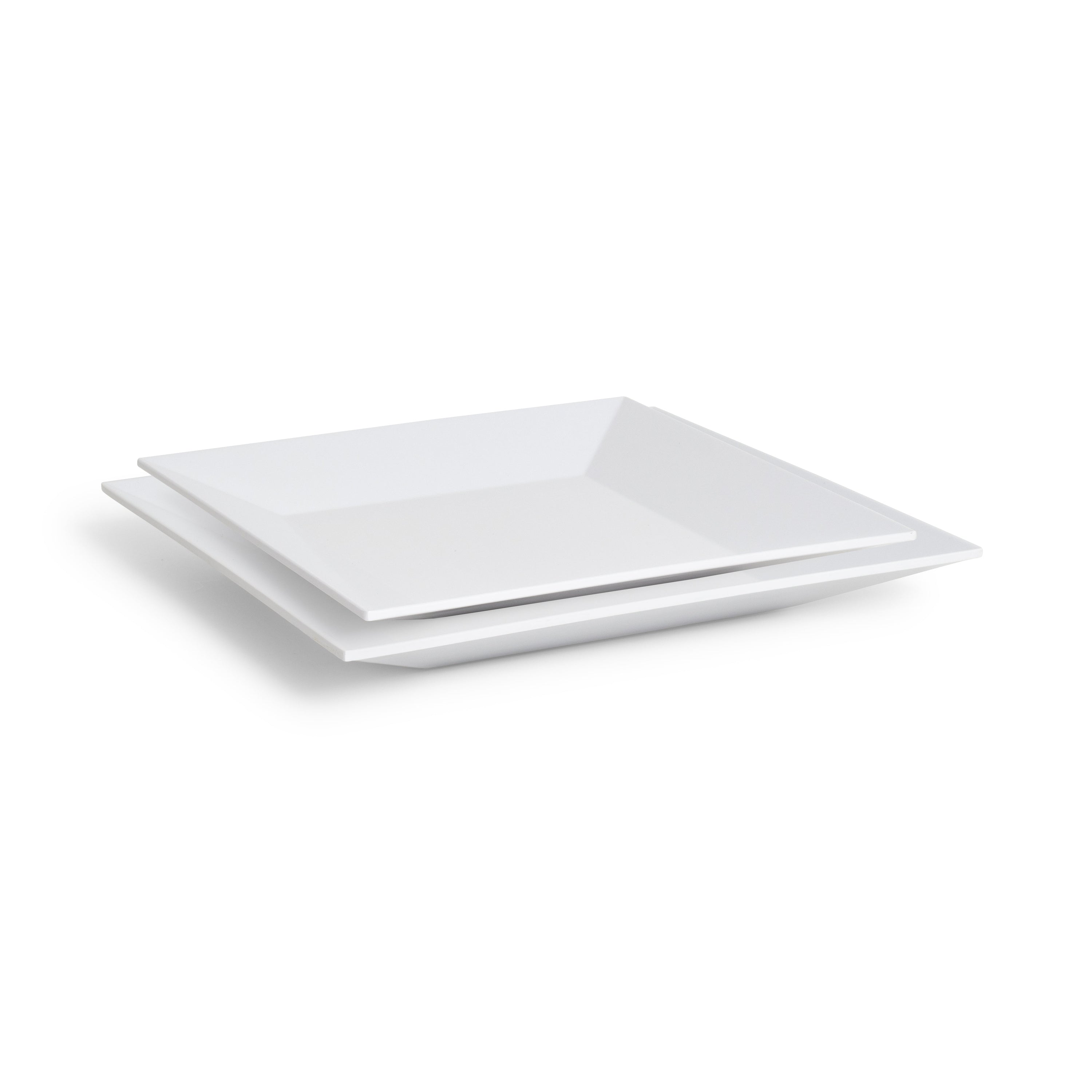 Melamine White Rim Square Platter